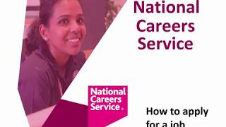 How to Apply for a Job - National Careers Service London Webinar