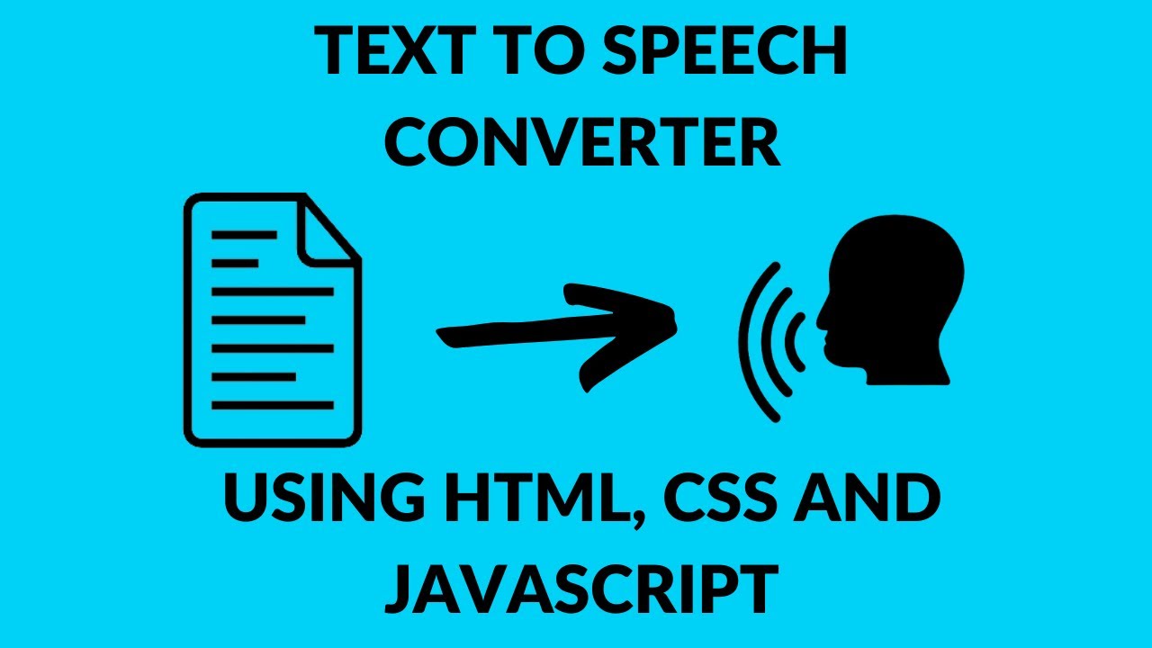 Text To Speech Converter Using Html Css And Js Javascript Speech