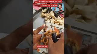 cheap and best samosa in india 4pc for 20rs. mouth watering street food in india