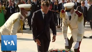 Macron Lays Wreath at Algiers’ Martyrs Memorial