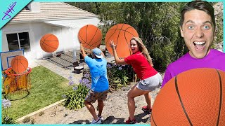 GIANT Basketball Hoop OLYMPICS Challenge! *KNOCK OUT, AROUND THE WORLD, and more!*