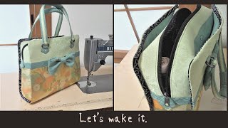 利休バッグ風ハンドバッグの作り方☆How to make a handbag