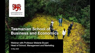 Management and Marketing Webinar | University of Tasmania