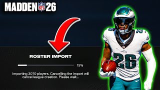 Madden 26 - How To Load and Use Custom Roster For Franchise