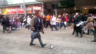 Manchester Street Performer - Windswept Man