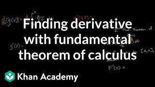 Finding derivative with fundamental theorem of calculus | AP®︎ Calculus AB | Khan Academy