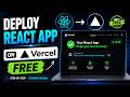Deploy React App on Vercel for FREE in 5 Minutes | React Deployment Tutorial 2026