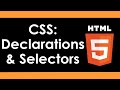 Intro to HTML5: CSS Selectors and Declarations - Part 5