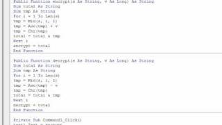 Visual Basic Simple String Encryption & Decryption in 24 lines