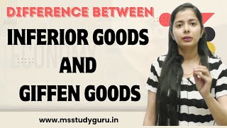 Difference Between Inferior Goods And Giffen Goods