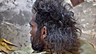 Unbelievable Hair Makeover || 5 Year Insane Transformation | Very Very Poor Man | ASMR Haircut