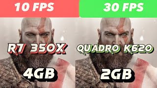 4GB AMD R7 350x Vs 2GB Nvidia Quadro k620 | Who is Good For Gaming