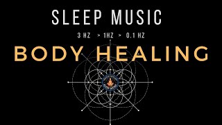 BLACK SCREEN SLEEP MUSIC ☯ All 9 solfeggio frequencies ☯ Body Healing