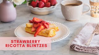 Strawberry Ricotta Blintzes