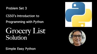 Grocery List Solution CS50P – Problem Set 3