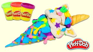 How to Make a Cute Play Doh Unicorn Ice Cream Cone | Fun & Easy DIY Play Dough Arts and Crafts!
