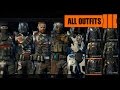 Call of Duty: Black Ops 3 - All Specialist Outfits/Bio/Gears (Mulitplayer Showcase) 