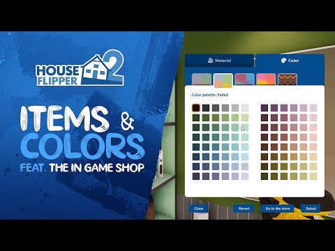 Items and Colors – The in-game shop of House Flipper 2