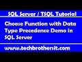 Choose Function with Data Type Precedence Demo in SQL Server - SQL Server Tutorial / TSQL Tutorial