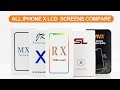 All iPhone X Aftermarket Screens Deep Compare - EP1 - TFT Screens ( MX, JKX, RX, IX, NX ) 4K