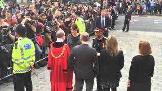 Kate Middleton arrives to a roar of cheers at Islington Town Hall