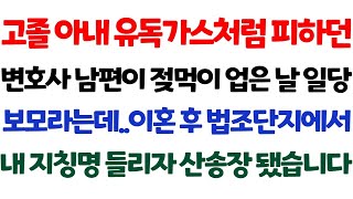 반전 실화사연 고졸 아내 유독가스처럼 피하던 변호사 남편이 젖먹이 업은 날 일당 보모라는데 이혼 후 법조단지에서 내 지칭명 들리자 산송장 됐습니다 신청사연 사연낭독 라디오드