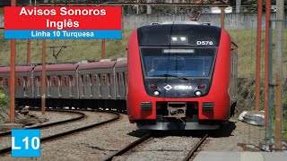 Avisos Sonoros | Linha 10 Turquesa {Antigo - Inglês}