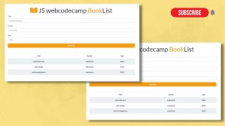 Javascript Book List App Using HTML5 and js