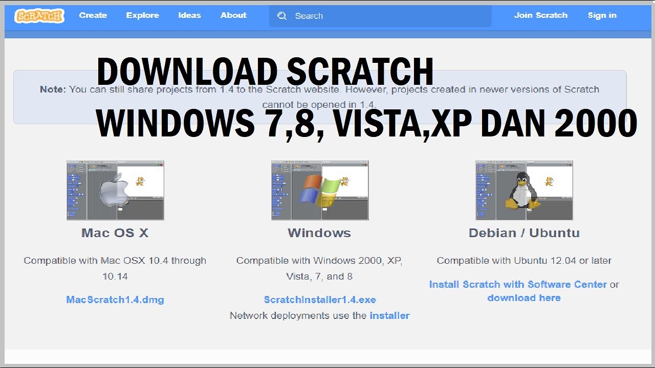 Cara Download Scratch Di Laptop Untuk Windows 7,8,XP, Vista Dan 2000 ...