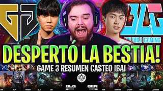 IBAI CASTEA A LA BESTIA DEL MSI! | GEN vs BLG Game 3 SEMIFINAL MSI 2024 ESPAÑOL IBAI LVP