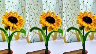 Handmade diy pipe cleaner marigold Beautiful flowers !