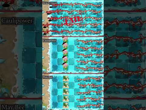 Witch Hazel, Caulipower, May Bee Nivel máximo vs 200 Ice Weasel – Plantas mágicas PvZ 2