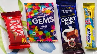 Cadbury gems vs KitKat vs milkybar vs dairy kiss