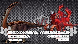 Diplodocus VS Velociraptor Dinosaurs Colosseum Battle