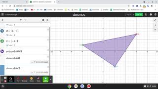 Distance and Midpoint in Desmos