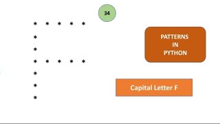 Capital letter F | Patterns in Python | Python Lectures