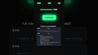 CSS Glow Button | Neon Animations & Hover Effects mzcode01 #cssbutton #shorts #webdesign #html