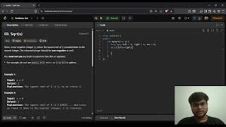 LeetCode #69 Sqrt(x) | Easy Solution Explained (C++)