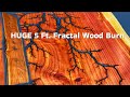 HUGE Fractal Wood Burn on 5Ft. Red Cedar Slab