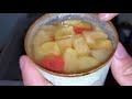 opening and dumping out decades old canned foods