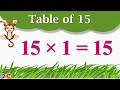 Table of 15 | Table of Fifteen | Learn Multiplication Table of 15 x 1 = 15 Times Tables Practice,