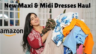 New Amazon Maxi \u0026 Midi Dresses haul Upto 80% Off Sale On Branded Dresses#amazon #dresses #haul