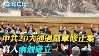 中共二十大通過黨章修正案 寫入\