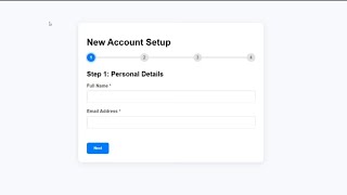 Responsive Multi-Step form using html css and JavaScript | @webdesign12_04 |