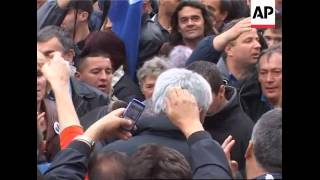 WRAP Radical Serb on surprise campaign Kosovo visit; Mitrovica