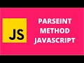 ParseInt Method JavaScript