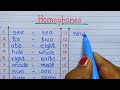 homophones 20 homophones homophones words 20 homophones in english homophones examples