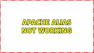 Ubuntu: apache alias not working