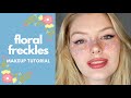 FLORAL FRECKLES MAKEUP TUTORIAL | looks by lottie