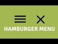 Animated Hamburger Menu Using Only HTML & CSS